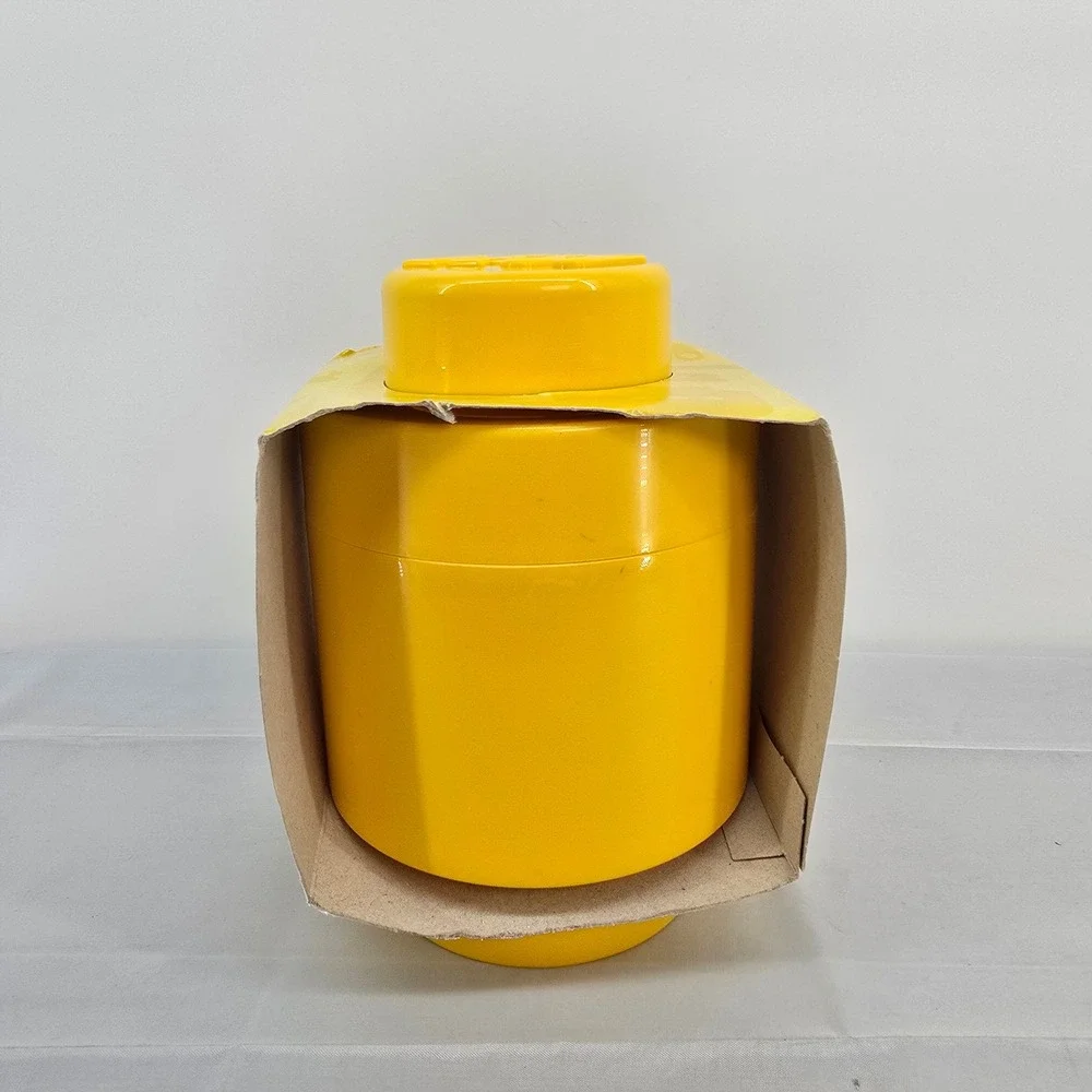 LEGO Round Storage‎ Brick 1 Knob Yellow Stackable Container Art 4030
